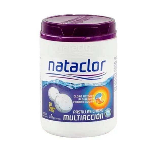 Pastillas de Cloro Mutiacción NATACLOR - 50 gramos por 1 kilogramo